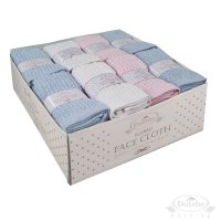 T304-DB-BPW: 2 Pack Ribbed Face Cloth (Display Box)